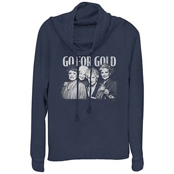 Plus Size The Golden Girls Go For Gold Cowlneck Graphic Lightweight Long Sleeve