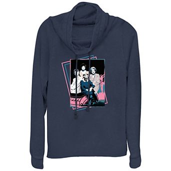 Plus Size The Golden Girls Pop Art Portrait Cowlneck Graphic Lightweight Long Sleeve