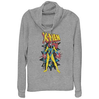 Plus Size Marvel X-Men Cosmic Jean Grey Cowlneck Graphic Lightweight Long Sleeve