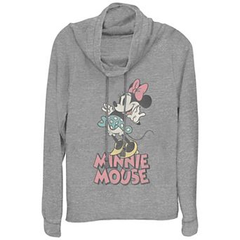 Disney's Minnie Mouse Classic Style Women's Cowlneck Graphic Lightweight Long Sleeve