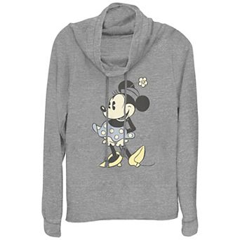 Disney's Minnie Mouse Classic Outfit Women's Cowlneck Graphic Lightweight Long Sleeve