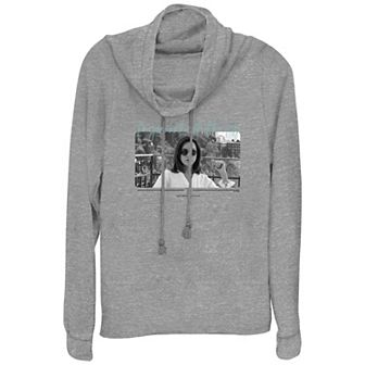 Women's White Lotus Harper The Life Of The Party Cowlneck Graphic Lightweight Long Sleeve