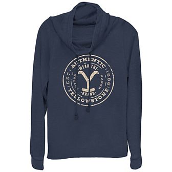 Women's Yellowstone Wear The Brand Cowlneck Graphic Lightweight Long Sleeve