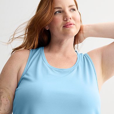 Plus Size Tek Gear® Mesh Racerback Tank Top