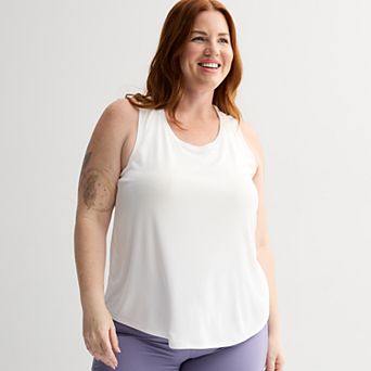 Plus Size Tek Gear® Mesh Racerback Tank Top