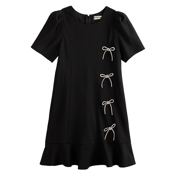 Roses Long  Frill Spinning Sleeve Dress - Violet - 1 Left Size 6-8 years