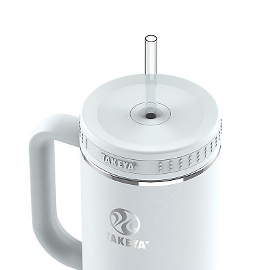 Takeya 40 oz. Stainless Steel Tumbler with Lid & Two Straws