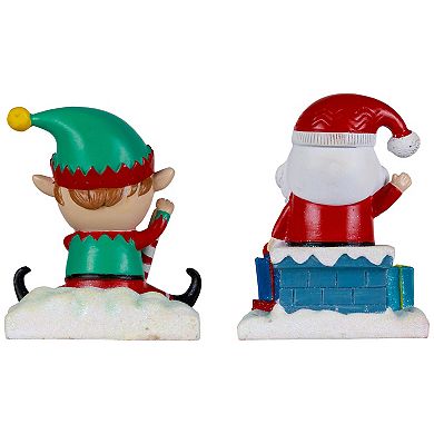 Northlight Santa & Elf Christmas Stocking Holders 2-piece Set
