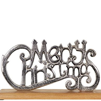 Northlight Merry Christmas Metal Sign Votive Candle Holder