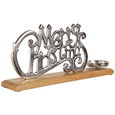 Northlight Merry Christmas Metal Sign Votive Candle Holder