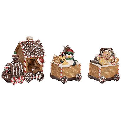 Northlight Gingerbread Candy Cane Train with Gingerbread Man Christmas Decoration