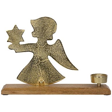 Northlight Angel with Star Metal Christmas Tealight Candle Holder