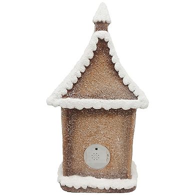 Northlight LED Lighted Gingerbread House with Christmas Tree & Candy Cane Decoration