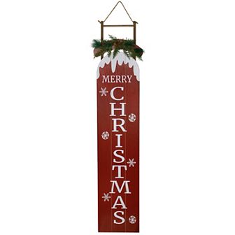 Northlight Snow Sled Merry Christmas Porch Sign Decor