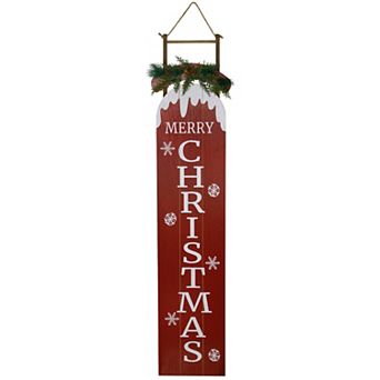 Northlight Snow Sled Merry Christmas Porch Sign Decor