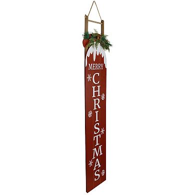 Northlight Snow Sled Merry Christmas Porch Sign Decor