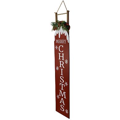 Northlight Snow Sled Merry Christmas Porch Sign Decor