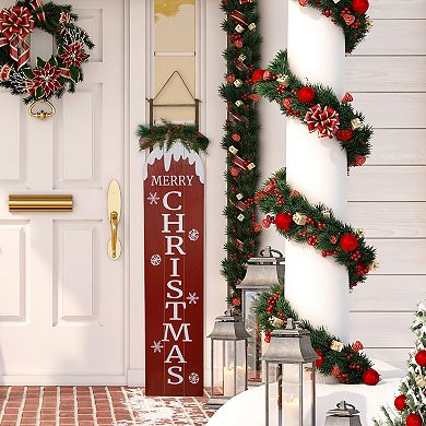 Northlight Snow Sled Merry Christmas Porch Sign Decor