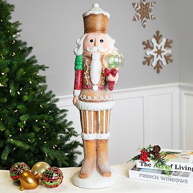Northlight LED Lighted Gingerbread Christmas Nutcracker Floor Decor