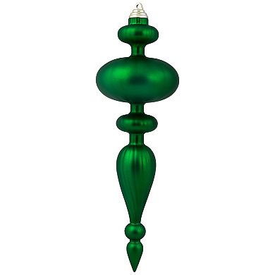 Northlight Shatterproof Finial Green Christmas Ornaments 4-piece Set
