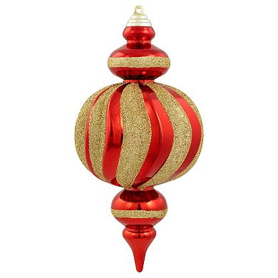 Northlight Shatterproof Finial Red & Gold Christmas Ornaments 4-piece Set