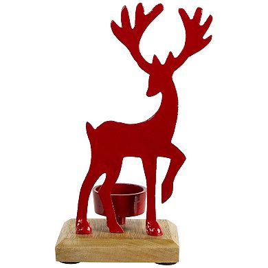 Northlight Reindeer Metal Christmas Tealight Holder