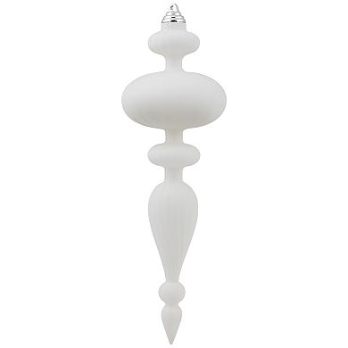 Northlight Shatterproof Finial White Christmas Ornaments 4-piece Set