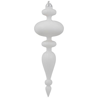 Northlight Shatterproof Finial White Christmas Ornaments 4-piece Set