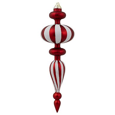 Northlight Shatterproof Finial Red & White Christmas Ornaments 4-piece Set