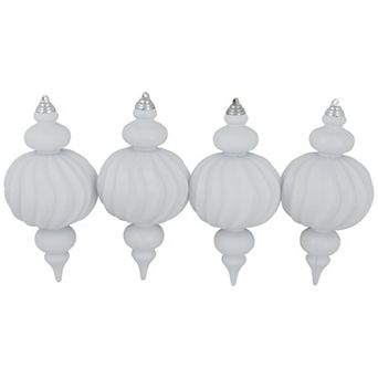 Northlight 4 pc Shatterproof Finial Christmas Ornaments Set