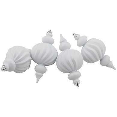 Northlight 4-Piece Shatterproof Finial Christmas Ornaments Set