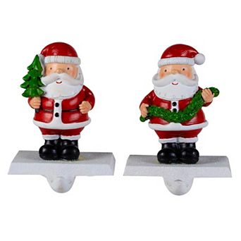 Northlight 2 pc Santa Claus Christmas Stocking Holders Set