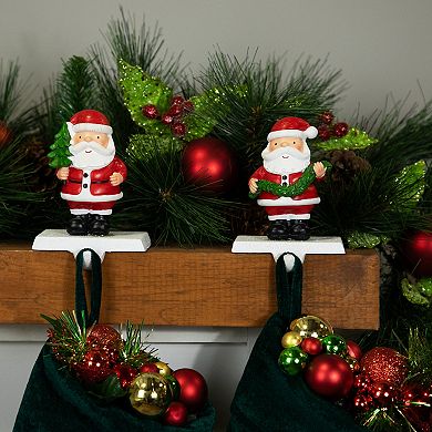 Northlight 2-Piece Santa Claus Christmas Stocking Holders Set