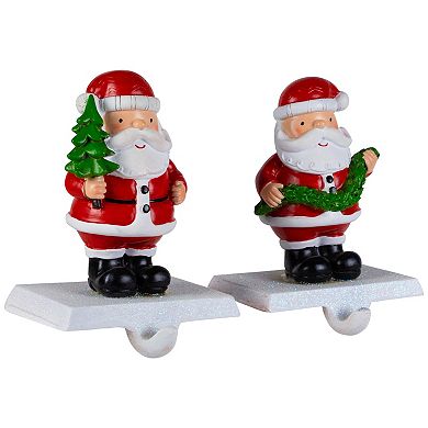 Northlight 2-Piece Santa Claus Christmas Stocking Holders Set