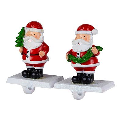 Northlight 2-Piece Santa Claus Christmas Stocking Holders Set