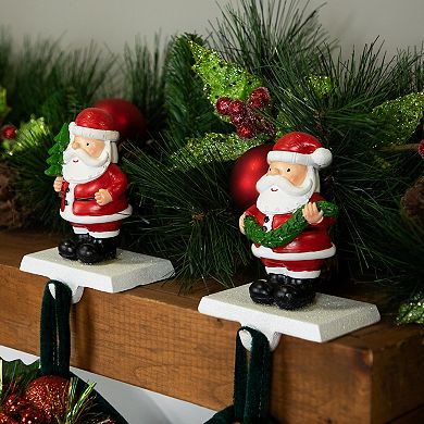 Northlight 2-Piece Santa Claus Christmas Stocking Holders Set