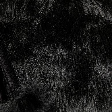 Northlight Faux Fur Christmas Stocking with Pom Poms
