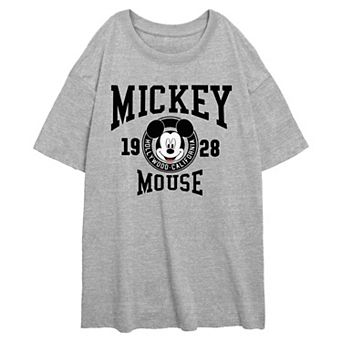 Disney's Mickey Mouse Hollywood California 1928 Juniors' Oversized Graphic Tee