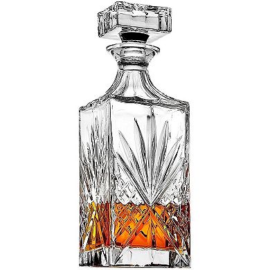 Godinger Silver Dublin Crystal 5 Piece Decanter Whiskey Set