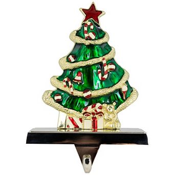 Northlight Decorated Christmas Tree Metal Stocking Holder
