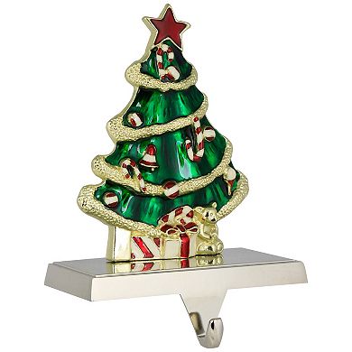 Northlight Decorated Christmas Tree Metal Stocking Holder