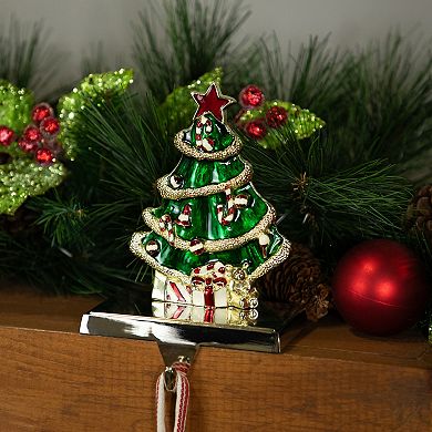 Northlight Decorated Christmas Tree Metal Stocking Holder