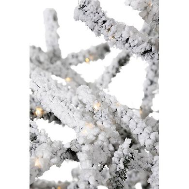 Northlight Pre-Lit Artificial Flocked Garden Christmas Tree