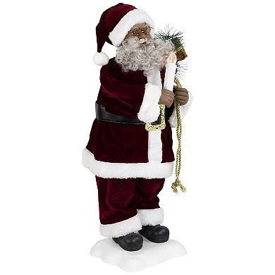 Northlight Animated & Musical Santa Claus Figure with Light-Up Candle Floor Décor