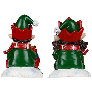 Northlight 2-Piece Festive Elves Christmas Stocking Holders Set