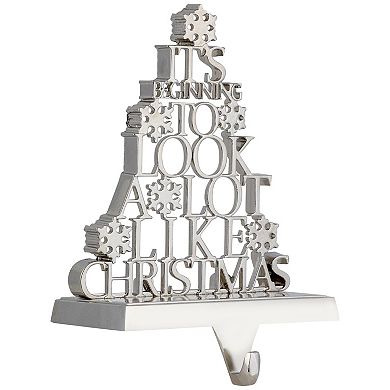 Northlight "It's Beginning To Look A Lot Like Christmas" Metal Tree Stocking Holder