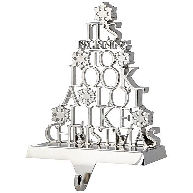Northlight "It's Beginning To Look A Lot Like Christmas" Metal Tree Stocking Holder