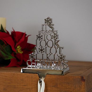 Northlight "It's Beginning To Look A Lot Like Christmas" Metal Tree Stocking Holder