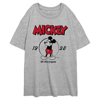 Disney's Mickey Mouse The True Original 1928 Vintage Juniors' Oversized Graphic Tee
