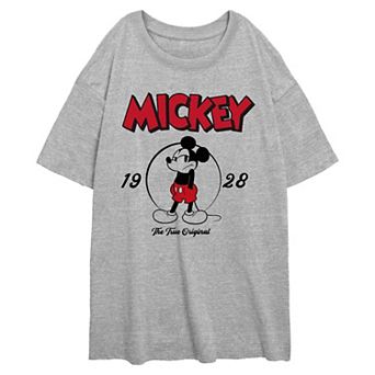 Disney's Mickey Mouse The True Original 1928 Vintage Juniors' Oversized Graphic Tee
